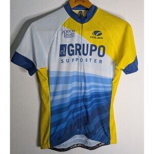 Voler Women's Cycling Jersey Yellow And Blue Size L Large Full Zip (88)